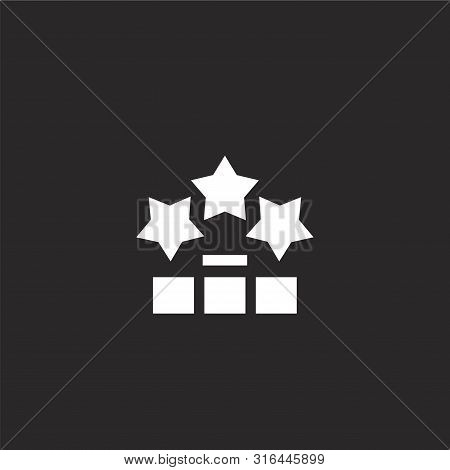 Valuation Icon. Valuation Icon Vector Flat Illustration For Graphic And Web Design Isolated On Black