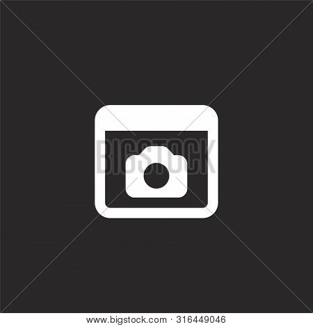 Browser Icon. Browser Icon Vector Flat Illustration For Graphic And Web Design Isolated On Black Bac