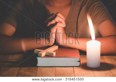 Praying Hands. Eucharist Therapy Bless God Helping Repent Catholic Easter Lent Mind Pray. Christian 