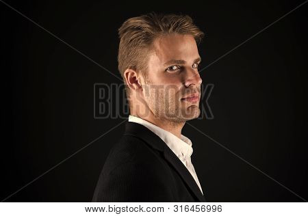 Businessman Hair Groomed Face. Stylish And Modern Appearance. Well Groomed Macho. Perfect Style. Hai