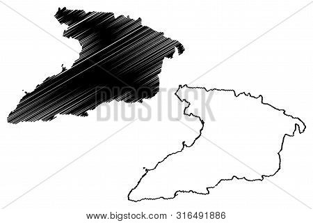 Granma Province (republic Of Cuba, Provinces Of Cuba) Map Vector Illustration, Scribble Sketch Granm