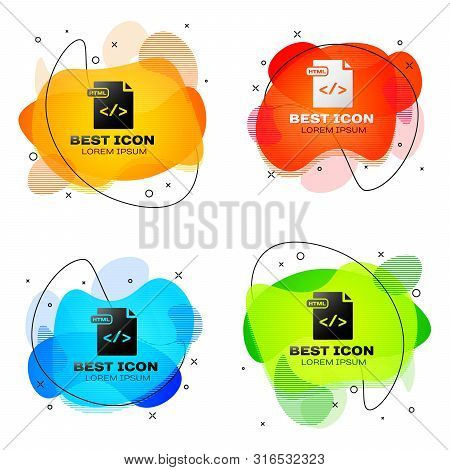 Black Html File Vector Photo Free Trial Bigstock