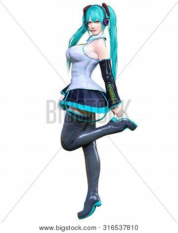 3D Comics Cosplay Anime Girl.