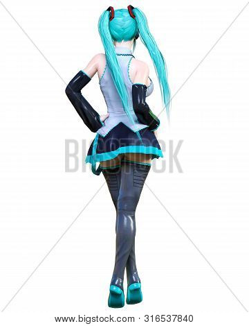 3D Comics Cosplay Anime Girl.
