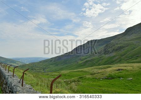 View From The Top Of The Kirkstone Pass In The Lake District National Park
