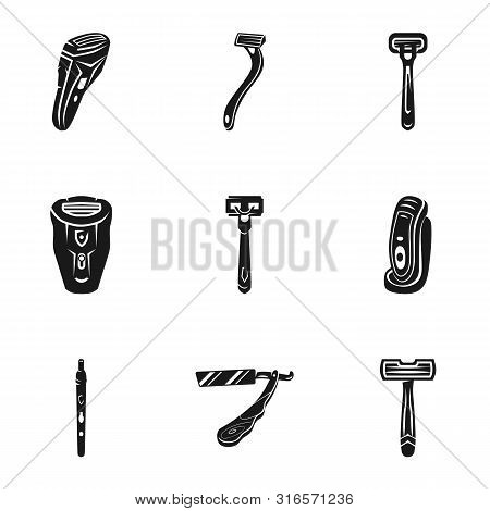 Shaver Trimmer Icon Set. Simple Set Of 9 Shaver Trimmer Vector Icons For Web Design Isolated On Whit