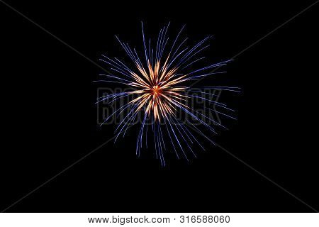 Some Celebration Pyrotechnic Fireworks In The Night