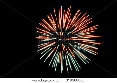 Some Celebration Pyrotechnic Fireworks In The Night