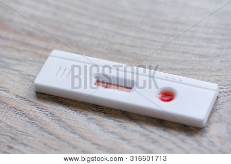 Blood Test Concept / One-step Immunological Fecal Occult Blood Test With Gel Stripe