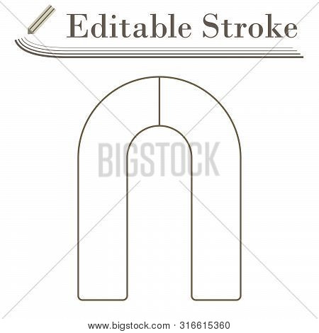 Magnet Icon. Editable Stroke Simple Design. Vector Illustration.