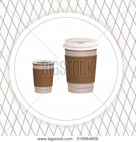 Seamless Pattern With Coffee And Tea Icons. Vector Stock Illustration, Eps 10.