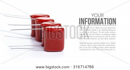 Ceramic Capacitor Radio Components On White Background Isolation