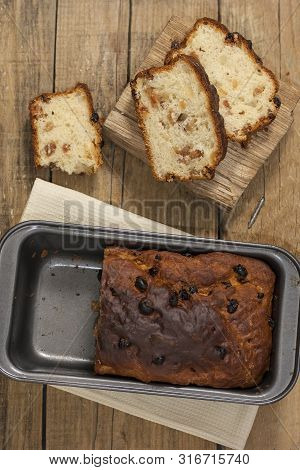 Barmbrack Or Bairin Breac Is A Traditional Irish Sweet Yeast Bread With Grapes And Raisins, Often Ea