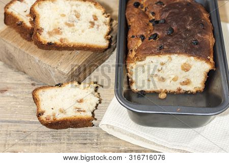 Barmbrack Or Bairin Breac Is A Traditional Irish Sweet Yeast Bread With Grapes And Raisins, Often Ea