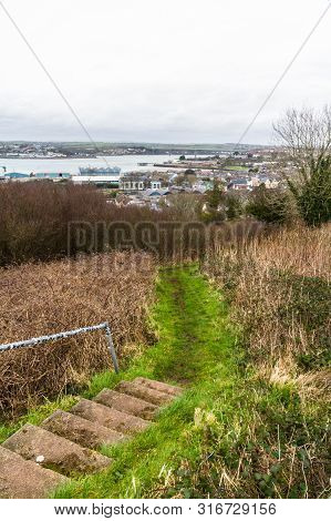 Town Of Pembroke Dock From Top Of Hill.