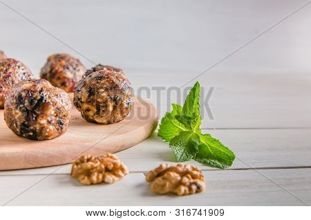 Ingredients For Energy Balls In A Blender