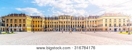 Vienna, Austria - 23 July, 2019: Schonbrunn Palace, German: Schloss Schonbrun, Baroque Summer Reside