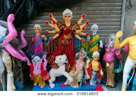 Clay Idol Of Goddess Durga