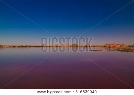 Panoramic View To Katam Aka Baramar Lake Group Of Ounianga Kebir Lakes , Ennedi, Chad