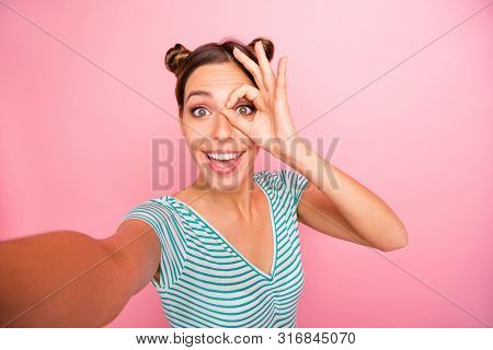 Self-portrait Of Her She Nice-looking Lovely Shine Charming Cute Cheerful Cheery Positive Girl Showi