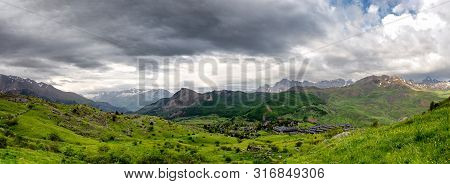 A View Of Formigal - Spain. Formigal Town In Northern Spain, Bad Weather