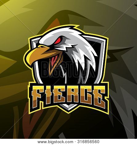 Eagle Sport Mascot Logo Design With Text