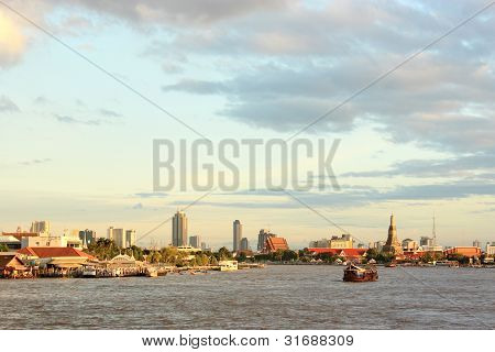 Fiume Chao Praya Thailandia, Bangkok,