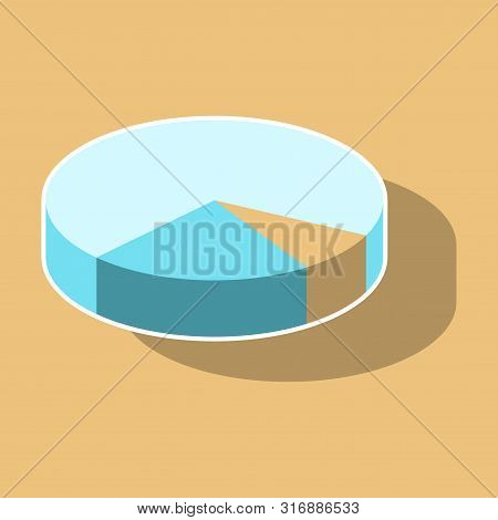 Paper Sticker On Theme Arabic Business Pie Chart