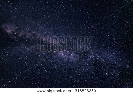 Milky Way Stars On A Dark Night Sky