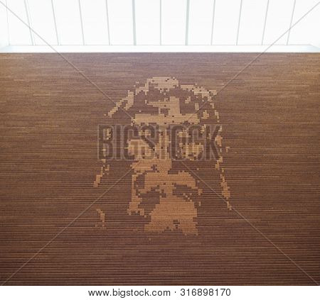 Christ Icon At Santo Volto Church In Turin
