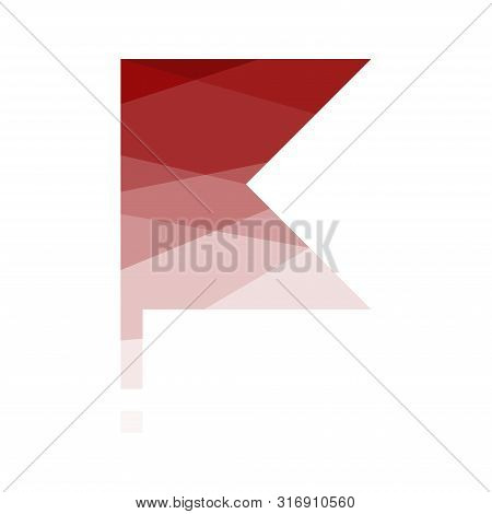 Low Poly Monaco Flag On Polygons Texture Background, Modern Style Vector Illustration