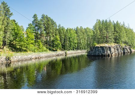 The Saimaa Canal At Summer, Lappeenranta, Finland.