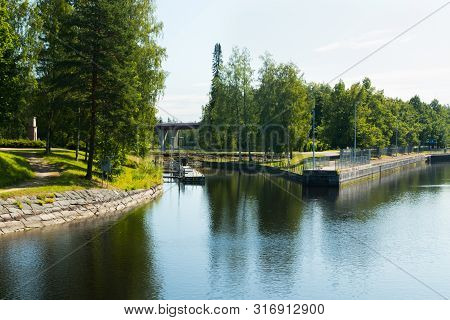 The Saimaa Canal At Summer, Lappeenranta, Finland.