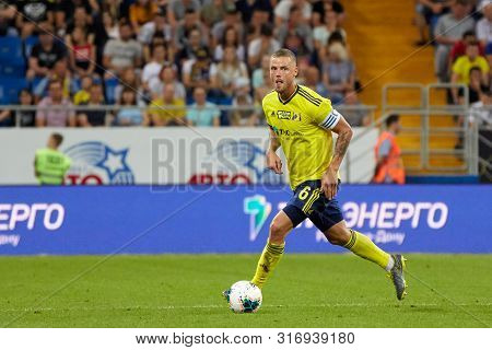 Rostov-on-don, Russia - August 12, 2019: Ragnar Sigurdsson Of Fc Rostov In Action During The Russian