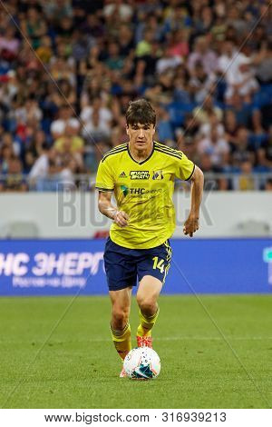 Rostov-on-don, Russia - August 12, 2019: Eldor Shomurodov Of Fc Rostov In Action During The Russian 