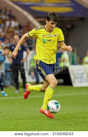 Rostov-on-don, Russia - August 12, 2019: Eldor Shomurodov Of Fc Rostov In Action During The Russian 