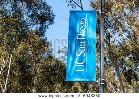 .school Banner And Logo At University Of California, San Diego
