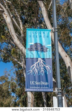 .school Banner And Logo At University Of California, San Diego