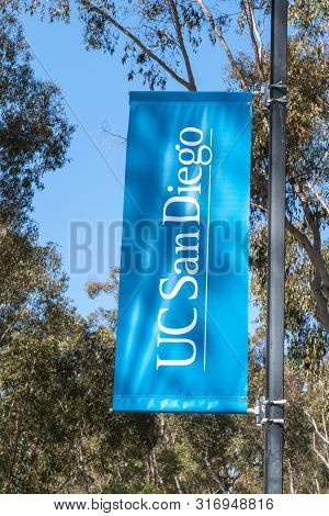 .school Banner And Logo At University Of California, San Diego