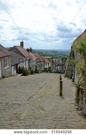 Gold Hill In Shaftesbury, England Is Famous For Being The Location Of The Hovis Bread Advert.