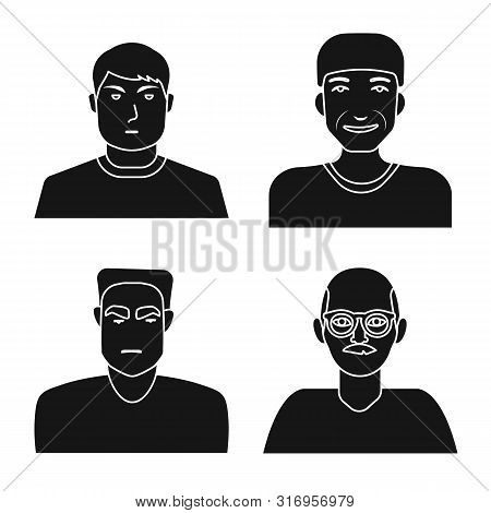 Vector Design Of Haircut And Nationality Sign. Set Of Haircut And Avatar Stock Vector Illustration.