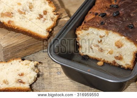 Barmbrack Or Bairin Breac Is A Traditional Irish Sweet Yeast Bread With Grapes And Raisins, Often Ea