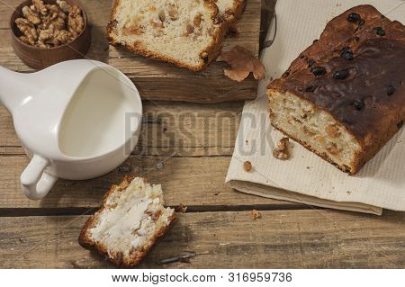 Barmbrack Or Bairin Breac Is A Traditional Irish Sweet Yeast Bread With Grapes And Raisins, Often Ea