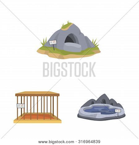 Isolated Object Of Zoo And Park Icon. Set Of Zoo And Animal Stock Symbol For Web.