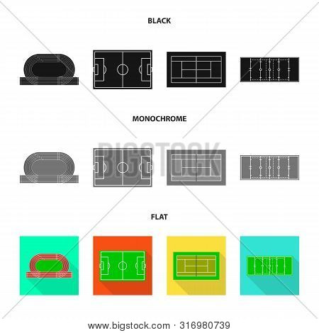 Isolated Object Of Scheme And Construction Sign. Set Of Scheme And Bullring Stock Vector Illustratio