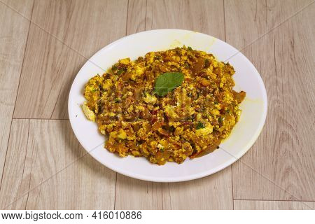 Indian Cuisine Kadhi - Vegetarian Curry Made Of Buttermilk And Chick Pea Flour. Served In A Bowl Or 
