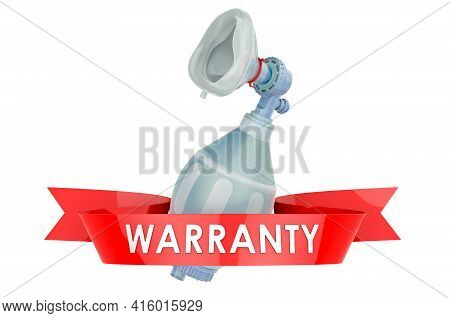 Bag Valve Mask, Ambu Bag Warranty Concept. 3d Rendering Isolated On White Background