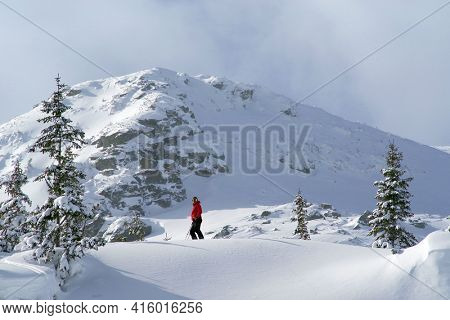 Ski tour in Godeanu Mountains, Carpathians, Romania, Europe