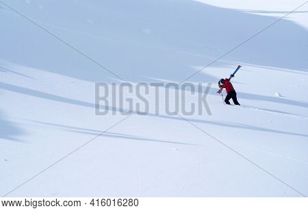 Ski tour in Godeanu Mountains, Carpathians, Romania, Europe