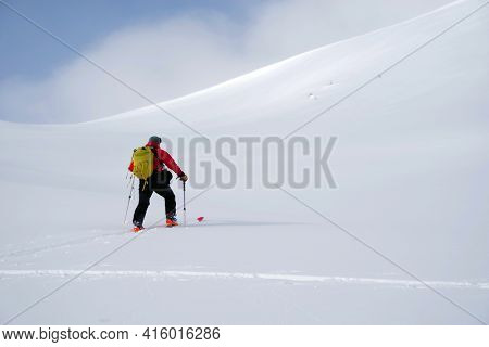 Ski tour in Godeanu Mountains, Carpathians, Romania, Europe
